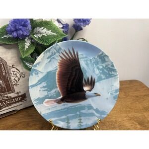 Vintage Knowles Bald‎ Eagle Collector Plate Box COA Daniel Smith 1988 Majestic